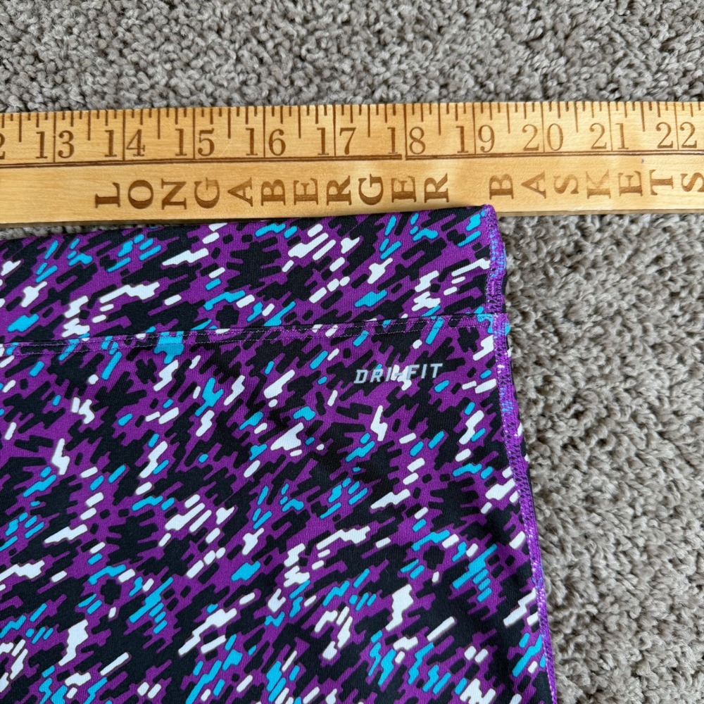 Nike Dri-FIT Pixel Capri Leggings womens 2X purple yoga gym stretch plus pants - Picture 7 of 9